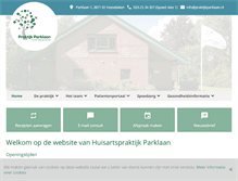 Tablet Screenshot of praktijkparklaan.nl